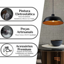 Luminária Pendente Retro em Alumínio - Industrial Rústico