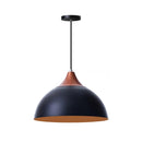 Luminária Pendente Meia Lua com Chapéu em Alumínio