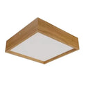 Luminária Plafon Madeira Quadrada