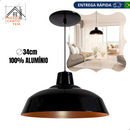 Luminária Pendente Retro em Alumínio - Industrial Rústico
