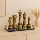 Kit Escultura Decorativa 6 Peças de Xadrez