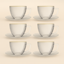 Jogo de 6 Xícaras de Café com Pires 90ML