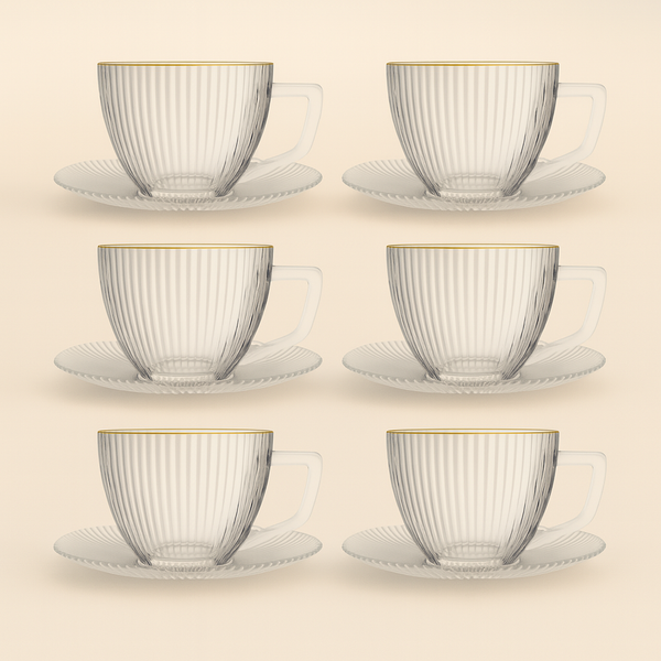 Jogo de 6 Xícaras de Café Elegance