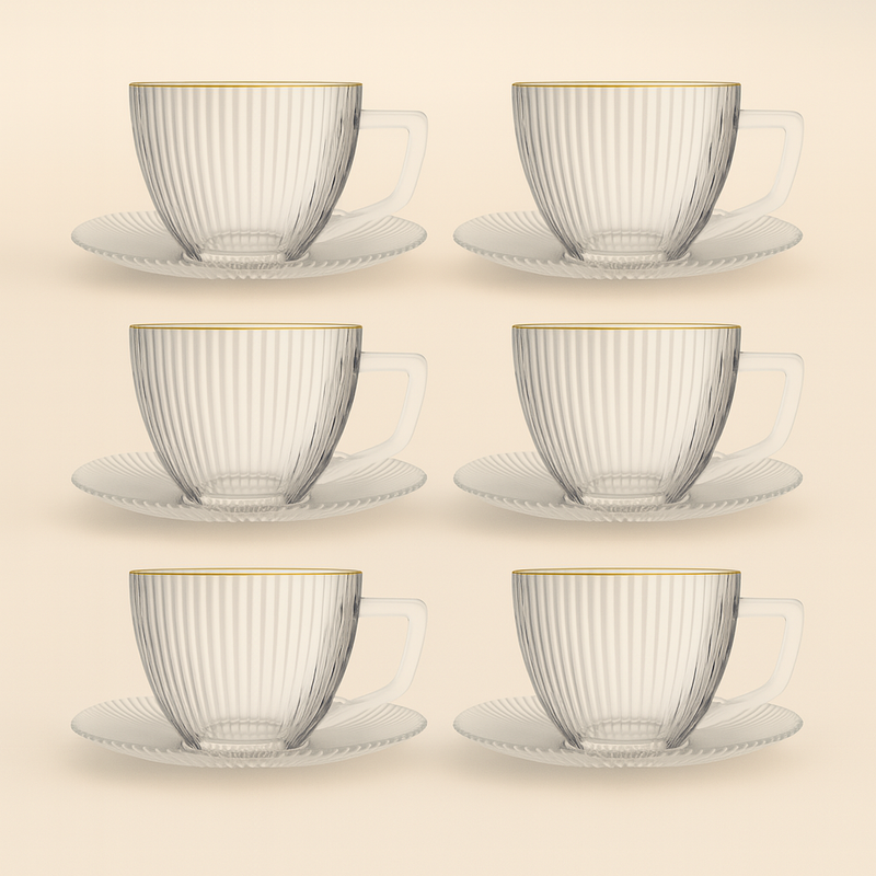 Jogo de 6 Xícaras de Café Elegance