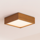 Luminária Plafon Madeira Quadrada