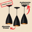 Luminária Pendente Vegas Preto com Cobre - COMPRE 1 LEVE 3