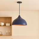 Luminária Pendente Meia Lua com Chapéu em Alumínio