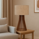 Abajur Rústico de Madeira