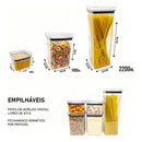 Potes Herméticos Empilháveis de Acrílico | 9 Unidades