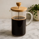 Prensa Francesa com Tampa de Bambu Sofisticada