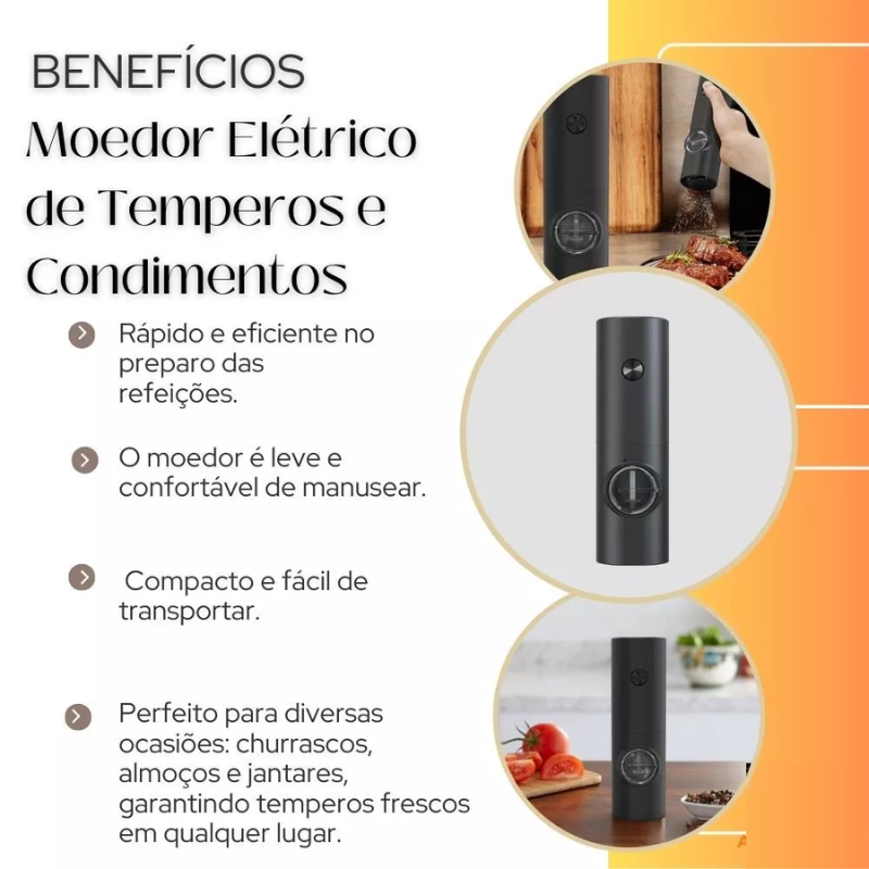 Moedor Elétrico de Condimentos Automático