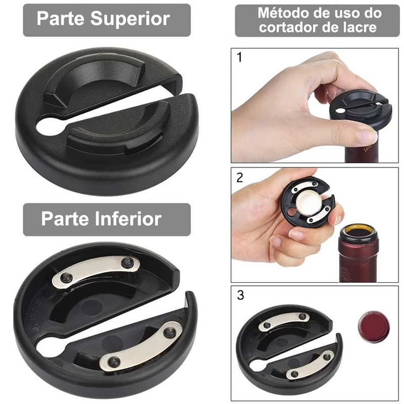 Abridor de Vinho Automático - Kit Completo 50% OFF