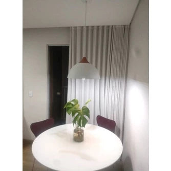 Luminária Pendente Meia Lua 30 cm com Chapéu em Alumínio
