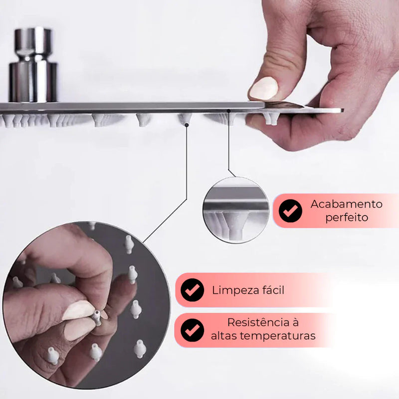 Chuveiro Ducha Fria Quadrado Fosco Slim Solar