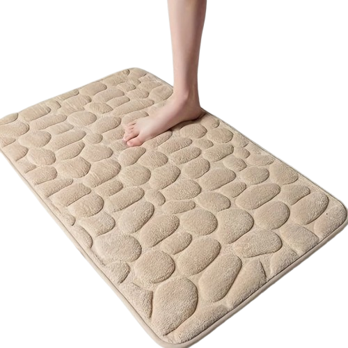 Tapete de Banheiro – Decoração em Relevo de Paralelepípedos