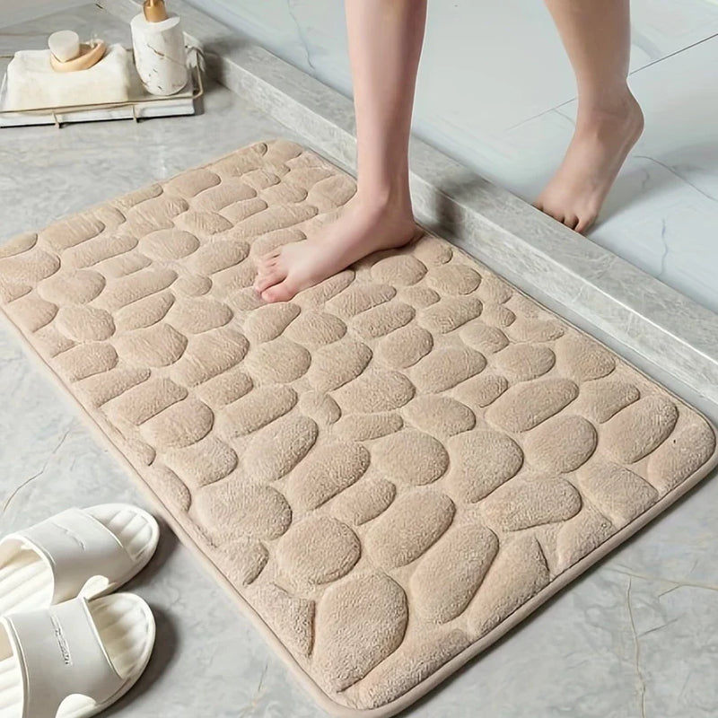 Tapete de Banheiro – Decoração em Relevo de Paralelepípedos
