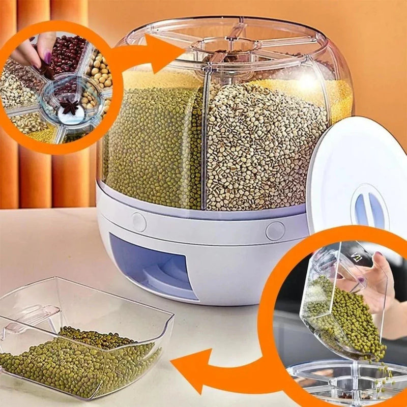 Dispenser Giratório 6 em 1 | Organização com Estilo