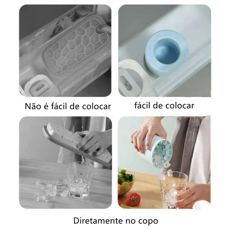Molde de Silicone para Cubos de Gelo
