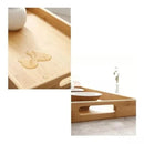 Bandeja Retangular de Bambu com Arco ou Alça Reta