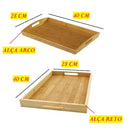Bandeja Retangular de Bambu com Arco ou Alça Reta