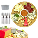 Kit Petisqueira Redonda para Frios e Garfinhos para Petiscos