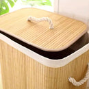 Cesto de Roupa Suja Bambu Dobrável