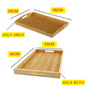 Bandeja Retangular de Bambu com Arco ou Alça Reta