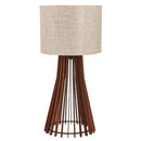 Abajur Rústico de Madeira