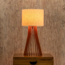 Abajur Rústico de Madeira