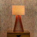 Abajur Rústico de Madeira