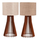 Abajur Rústico de Madeira