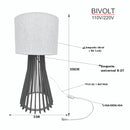 Abajur Rústico de Madeira