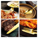 Conjunto de Talheres Dourado de Aço Inox – 24 Peças