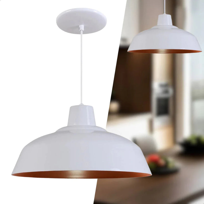 Luminária Pendente Retro em Alumínio