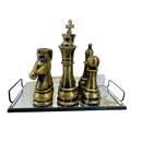 Kit Escultura Decorativa 6 Peças de Xadrez