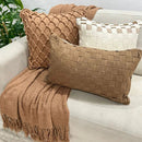 Kit Almofadas Cordão Caramelo Macramê Artesanal