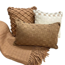 Kit Almofadas Cordão Caramelo Macramê Artesanal