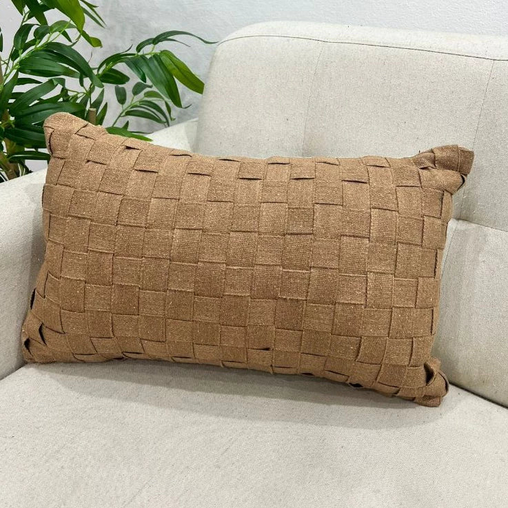 Kit Almofadas Cordão Caramelo Macramê Artesanal