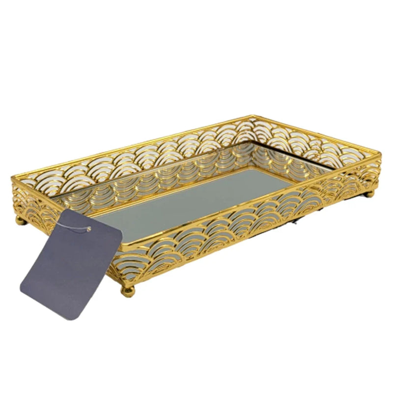 Bandeja Espelhada Linha Premium Decorativa