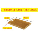Bandeja Retangular de Bambu com Arco ou Alça Reta
