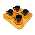 Kit Elegante com Bandeja e Xícaras de Porcelana