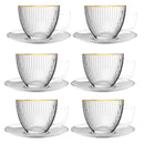 Jogo de 6 Xícaras de Café com Pires 90ML