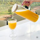 Jarra de Vidro com Tampa de Bambu Natural