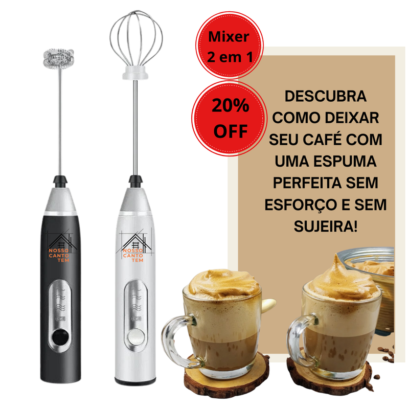 Batedor Misturador Mixer Elétrico 2 em 1