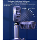 Mini Ventilador Portátil de Mão Dobrável Digital USB Recarregável