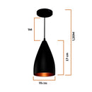 Luminária Pendente Vegas Preto com Cobre - COMPRE 1 LEVE 3