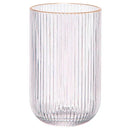 Jogo de 6 Copos de Vidro  com Borda Dourada