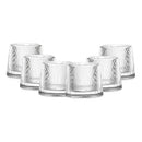 Jogo de 6 Copos de Whisky com Fundo Giratório Listrado