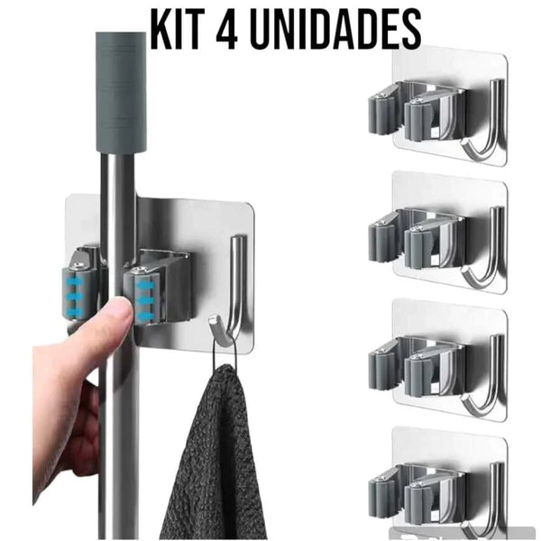 Kit 4 Suportes Ganchos para Pendurar Utensílios
