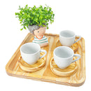 Kit Elegante com Bandeja e Xícaras de Porcelana